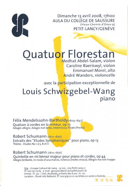 Louis SCHWIZGEBEL-WANG en concert
